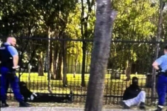 Three men were arrested following the pursuit, with a fourth on the run.