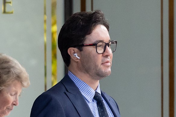 David Charles Massa leaves Downing Centre District Court.