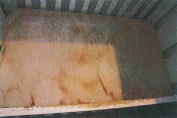 The mattress in Tiffani’s cot is shown in a previously unreleased photo.