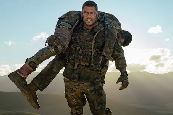 Alan Ritchson in War Machine.