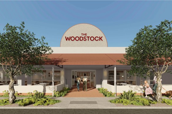 Render of Woodstock pub (formerly the Carousel Inn), NSW.