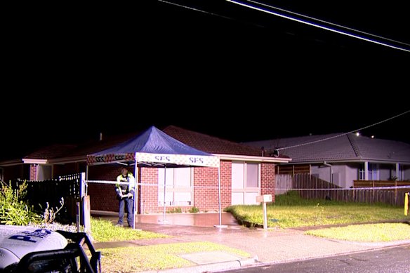 Police at the house in Seaford where Utkovic is believed to have accidentally shot himself on July 27 and later died in hospital.