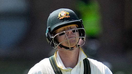 Steve Smith during the second Test.