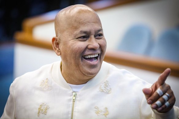 Ronald Dela Rosa in the Senate this week after his narrow escape from the National Bureau of Investigation on Monday. 