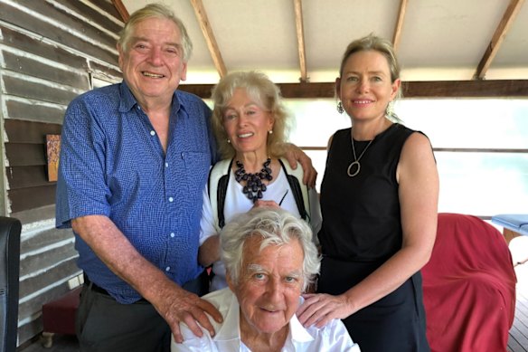 Bill Hauritz, Blanche D’Alpuget, Amanda Jackes and Bob Hawke at Woodford in 2018.