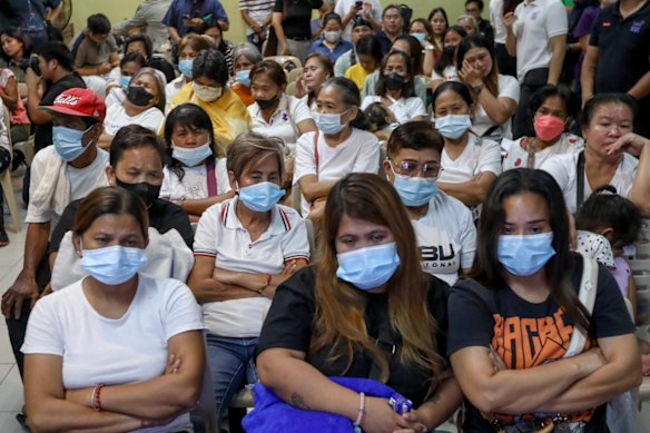 About 50 people were gathered at an NGO in Manila on Monday to watch the live feed from The Hague. 