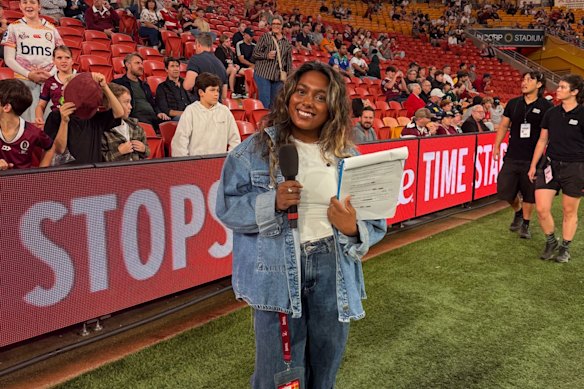 Neha Kumar started the Watch Her Footy Instagram page after discovering NRLW four years ago.