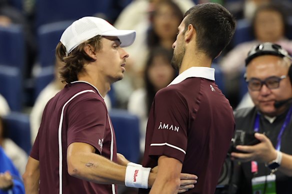 Alex de Minaur retired from his Beijing final against Novak Djokovic due to injury.
