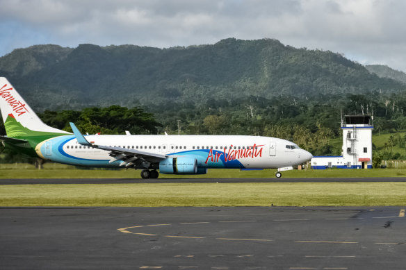 Air Vanuatu’s azygous  Boeing 737-800 has been retired  of enactment   since March. 
