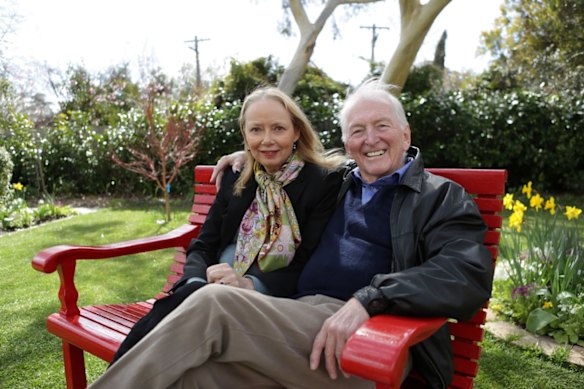 The late Bruce Courtenay with wife Christine, in 2012.