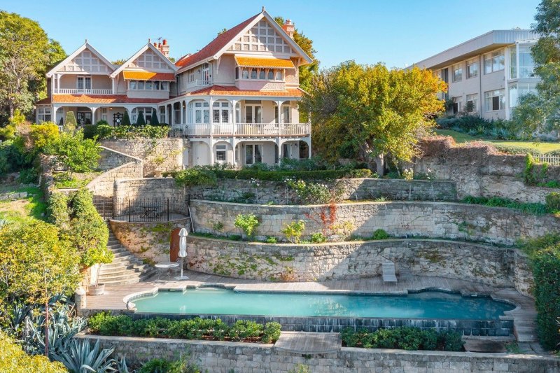 This spectacular riverfront mansion in Claremont, built in 1905, is currently on the market.
