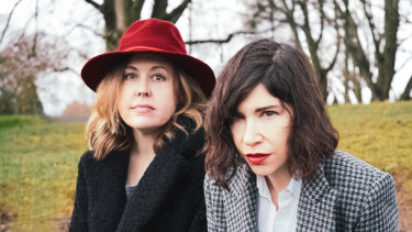 Sleater-Kinney are Corin Tucker (left) and Carrie Brownstein.