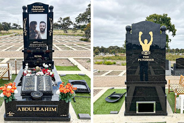 The tombstone of Sam “The Punisher” Abdulrahim.