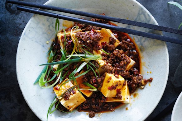 Beef ma po tofu.