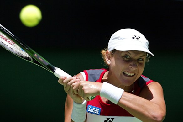 Monica Seles was the first tennis pro to make herself heard.