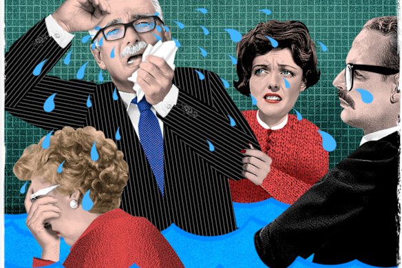 Is it appropriate for the boss to burst into tears when it is the staff who are losing their jobs?