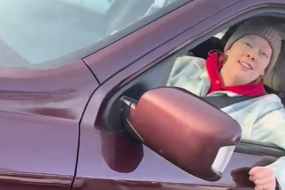 Renee Good in her car, moments before she was shot dead.