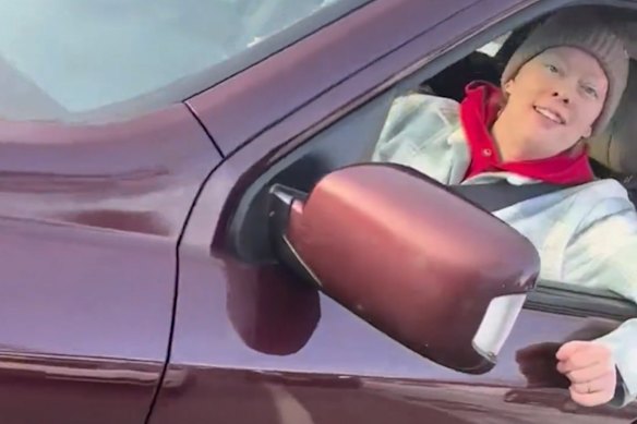 Renee Good in her car, moments before she was shot dead.