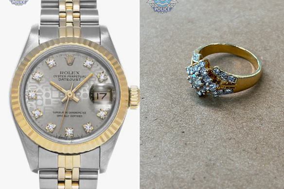 Items stolen during the burglary.