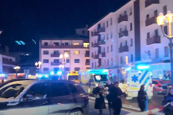 The scene in the street following the fire.