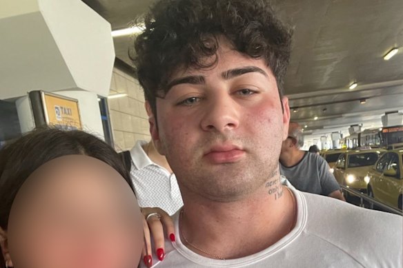 Boursinos with his fiancee.