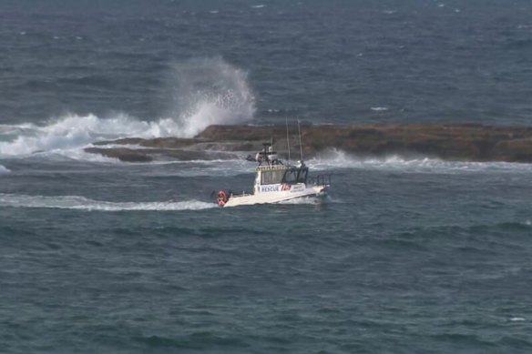 The search for the missing swimmer resumed off Soldiers Beach, Norah Head on the Central Coast on Monday morning.