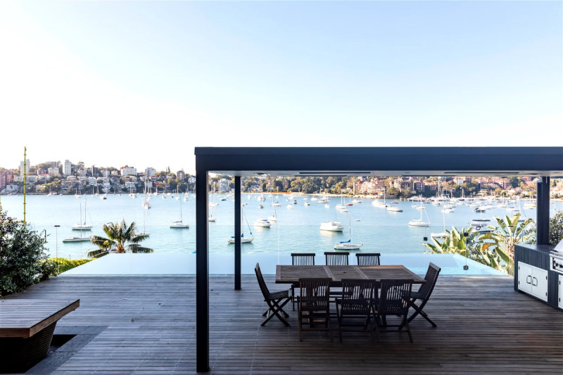 The architect-designed “Sutherland” at Darling Point costs $10,000 a night.