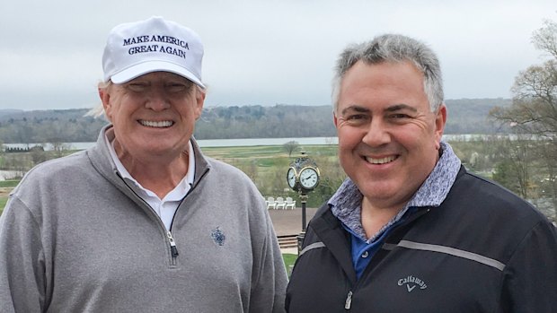 Joe Hockey spent time in close quarters with President Trump playing golf.