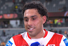 Tyrell Sloan speaks to Nine&rsquo;s panel.