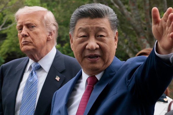 Donald Trump and Xi Jinping. The battle for global supremacy between the US and China has accelerated Beijing’s plans. 
