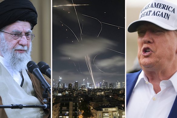 Iranian Supreme Leader Ayatollah Ali Khamenei (left) has limited options to respond to the American attacks ordered by Donald Trump (right).