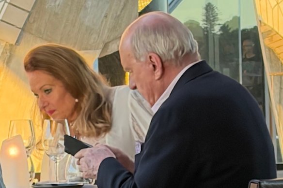 Alan Jones dines out at the Opera House.