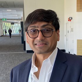 SITA Asia Pacific president Sumesh Patel, pictured at the Australian Airports Association national conference in the Gold Coast on December 3, 2025.