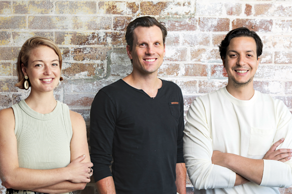 Blackbird Ventures partners Phoebe Harrop, Tom Humphrey and Michael Tolo.