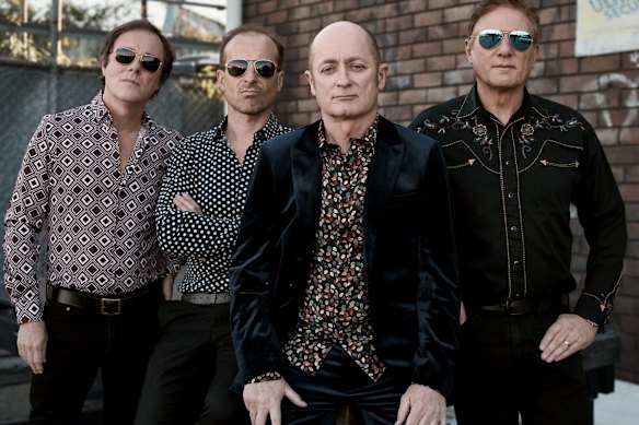 The Hoodoo Gurus (from left, Brad Shepherd, Nick Reith, Faulkner and Rick Grossman) will play with the MSO in January.