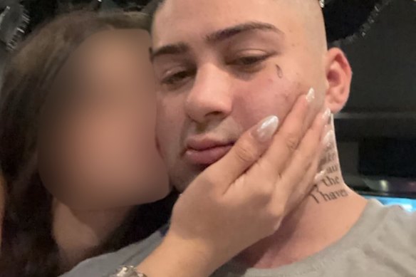 Boursinos with his fiancee.