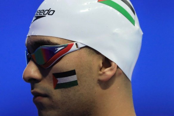 Palestinian swimmer Yazan Al-Bawwab.