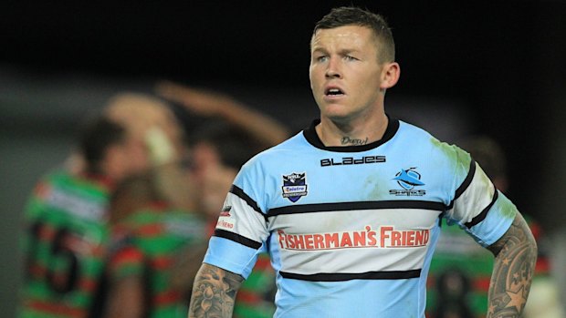 Todd Carney at the Sharks in 2012.