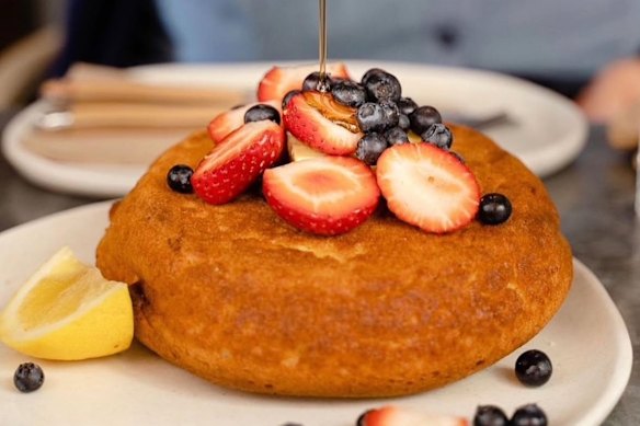 The signature pancake at Pina, Potts Point.