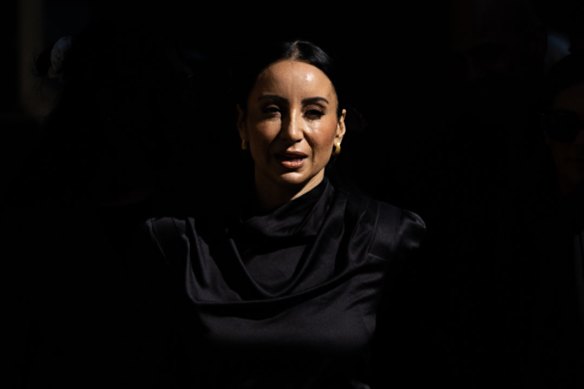 Antoinette Lattouf arrives at the Federal Court in Sydney in September.