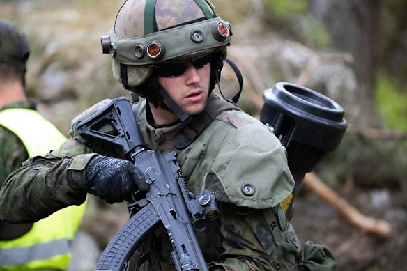 Finnish soldier Nicholas Boosey completed non-commissioned officer training in urban warfare.