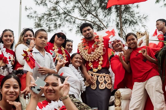Rob Toia soaks up the local culture in Tonga last week.