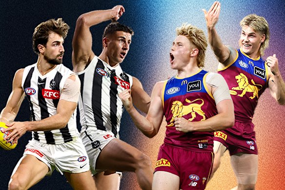  (left to right) Josh Daicos, Nick Daicos, Levi Ashcroft, Will Ashcroft.