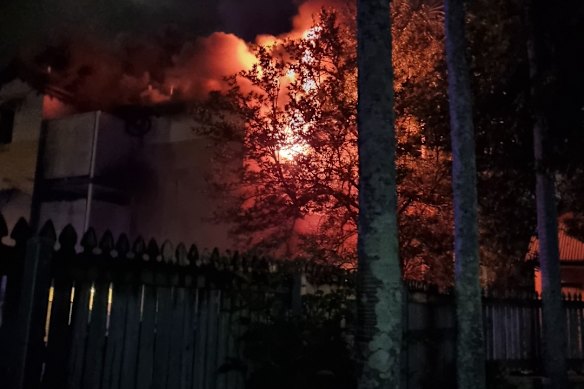 The fire erupted at an apartment in Water Street, Spring Hill.