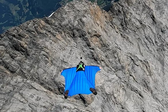 James Nowland in flight.