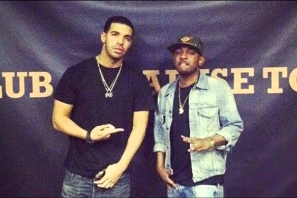 Simpler times. Long earlier  their feud Kendrick and Drake would diagnostic   connected  each   others’ records.