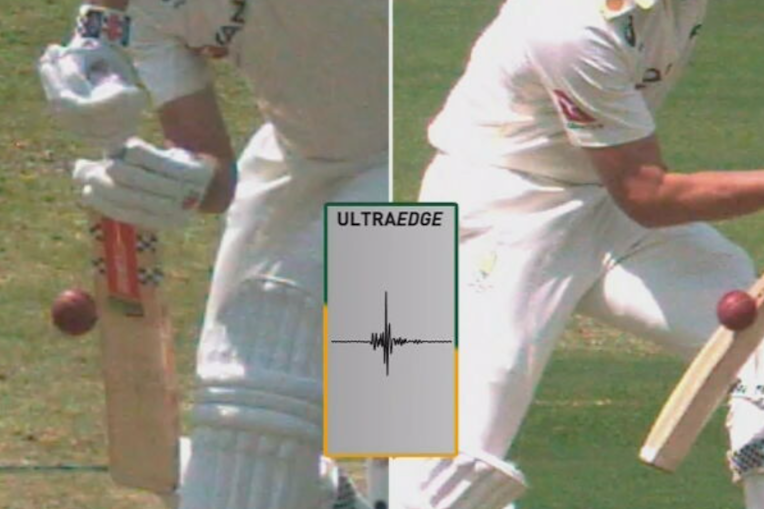 Beau Webster’s edge behind. Fox Cricket