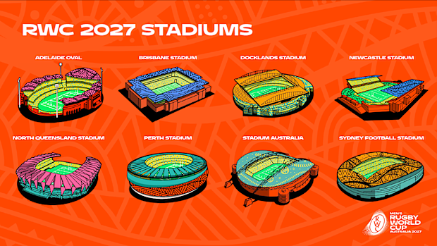 The stadiums that will be used in the 2027 World Cup.