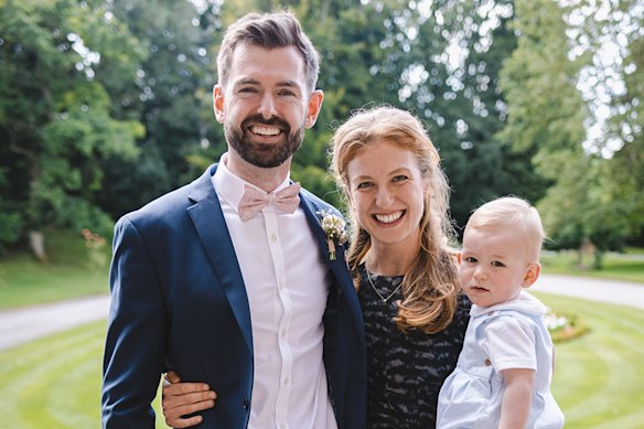 Woolven with her husband, Rich, and son, Lawrence.