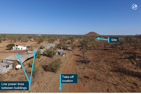 The crash site identified in the report.